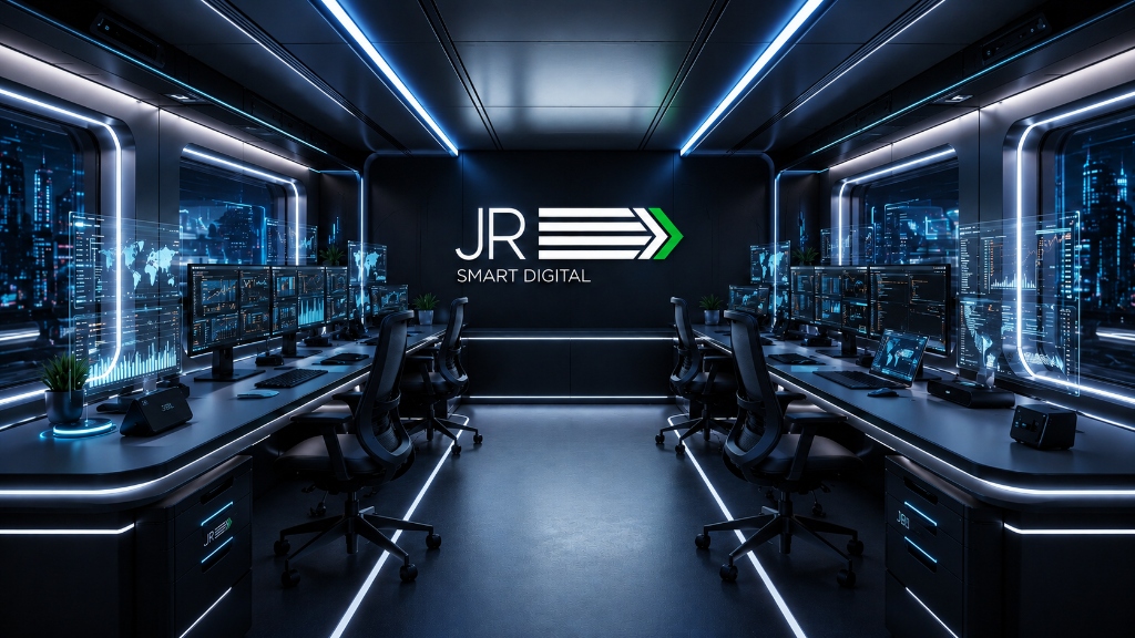 Vagón futurista con logo JR Smart Digital